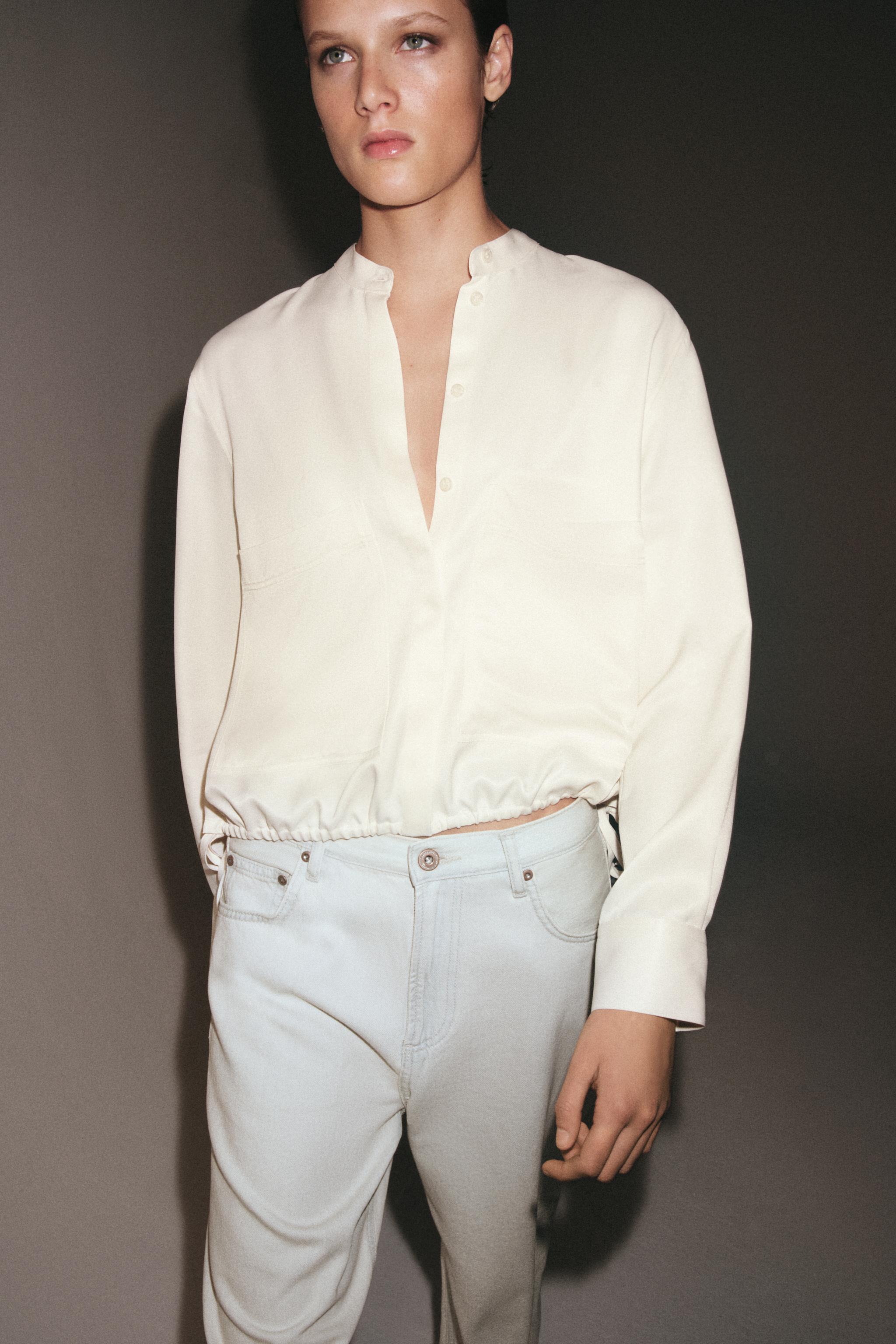 ZW COLLECTION SATIN EFFECT SHIRT