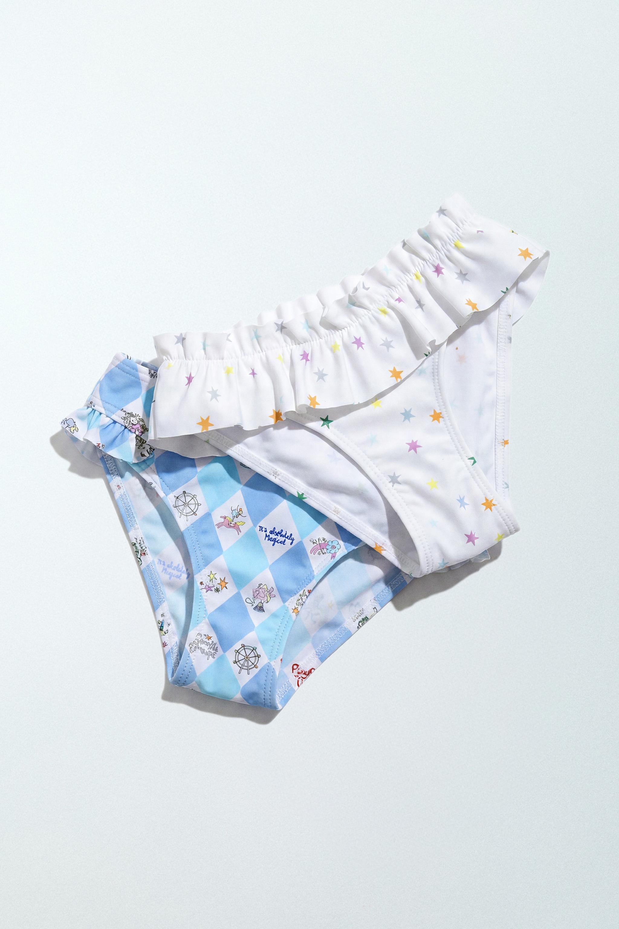 2-6 YEARS/ TWO-PACK CIRCUS SWIM BOTTOMS — Blue / White