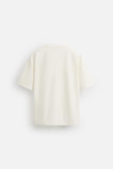 BOXY FIT HEAVYWEIGHT T-SHIRT - Oyster-white by Zara - Image 7