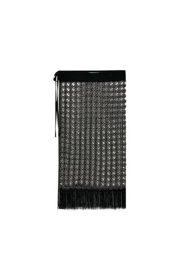 OPENWORK BEADED FRINGE PAREO MARISA BERENSON X ZARA - Black by Zara