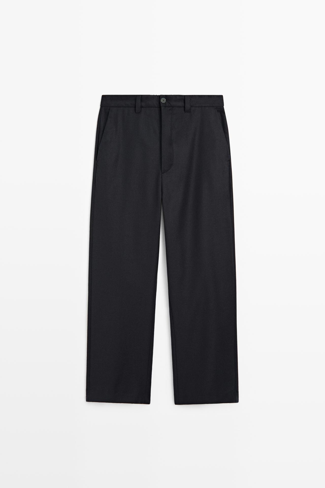 100% wool total look pants — Deep blue