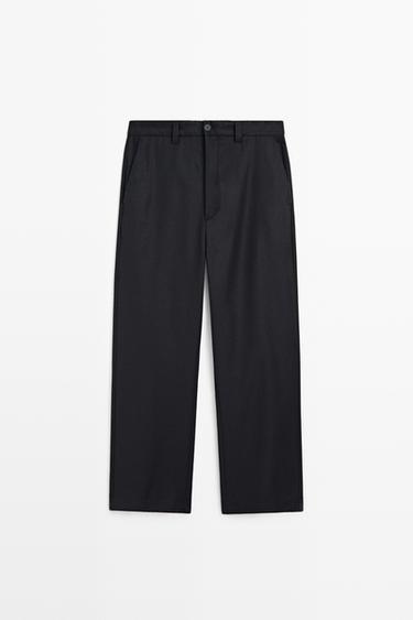 100% wool total look pants — Deep blue 1