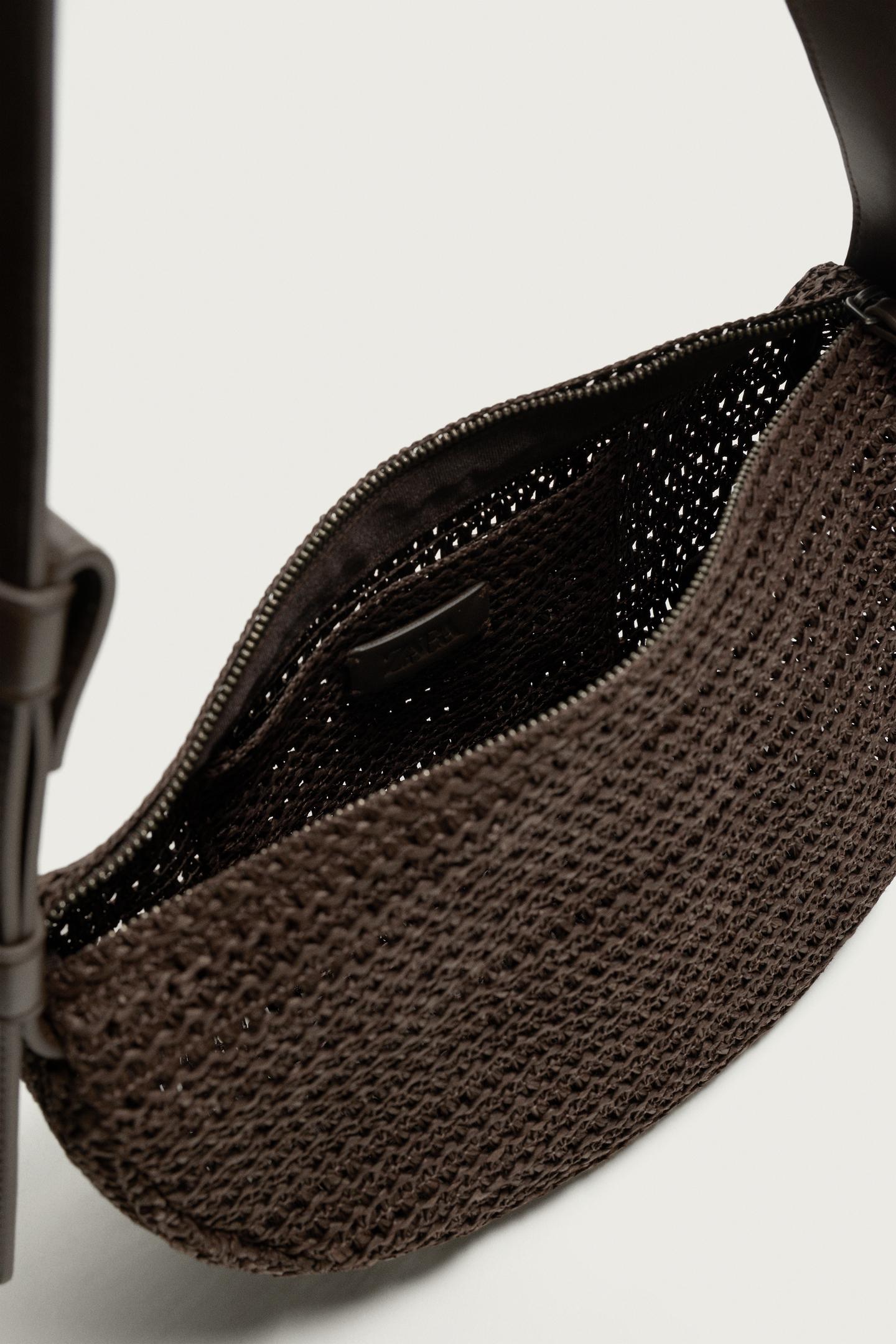 Мужская сумка Zara Woven Shoulder, цвет: Коричневый — фото 6