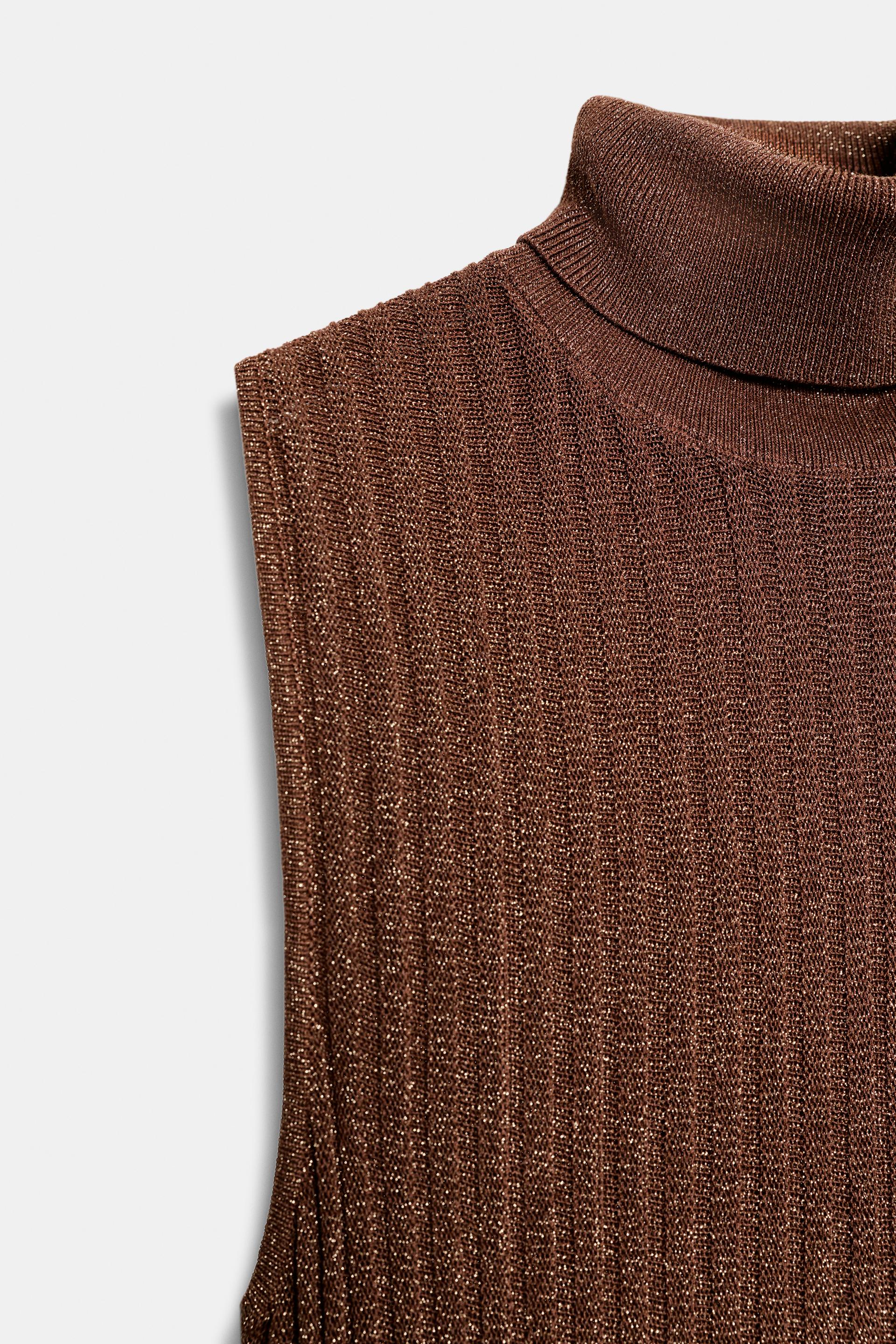 METALLIC YARN RIBBED MAXI DRESS thumbnail 9