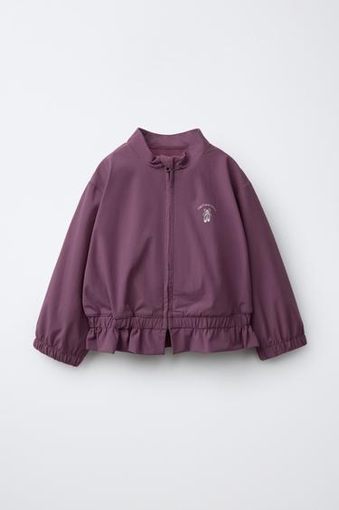 TECHNICAL RUFFLE JACKET - Aubergine by Zara - Image 0