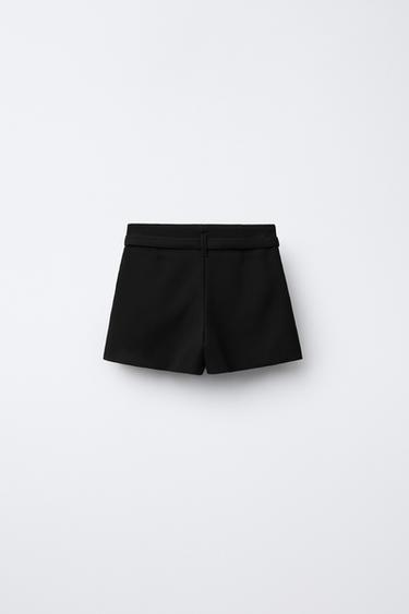 BELTED BERMUDA SKORT - Black by Zara - Image 1