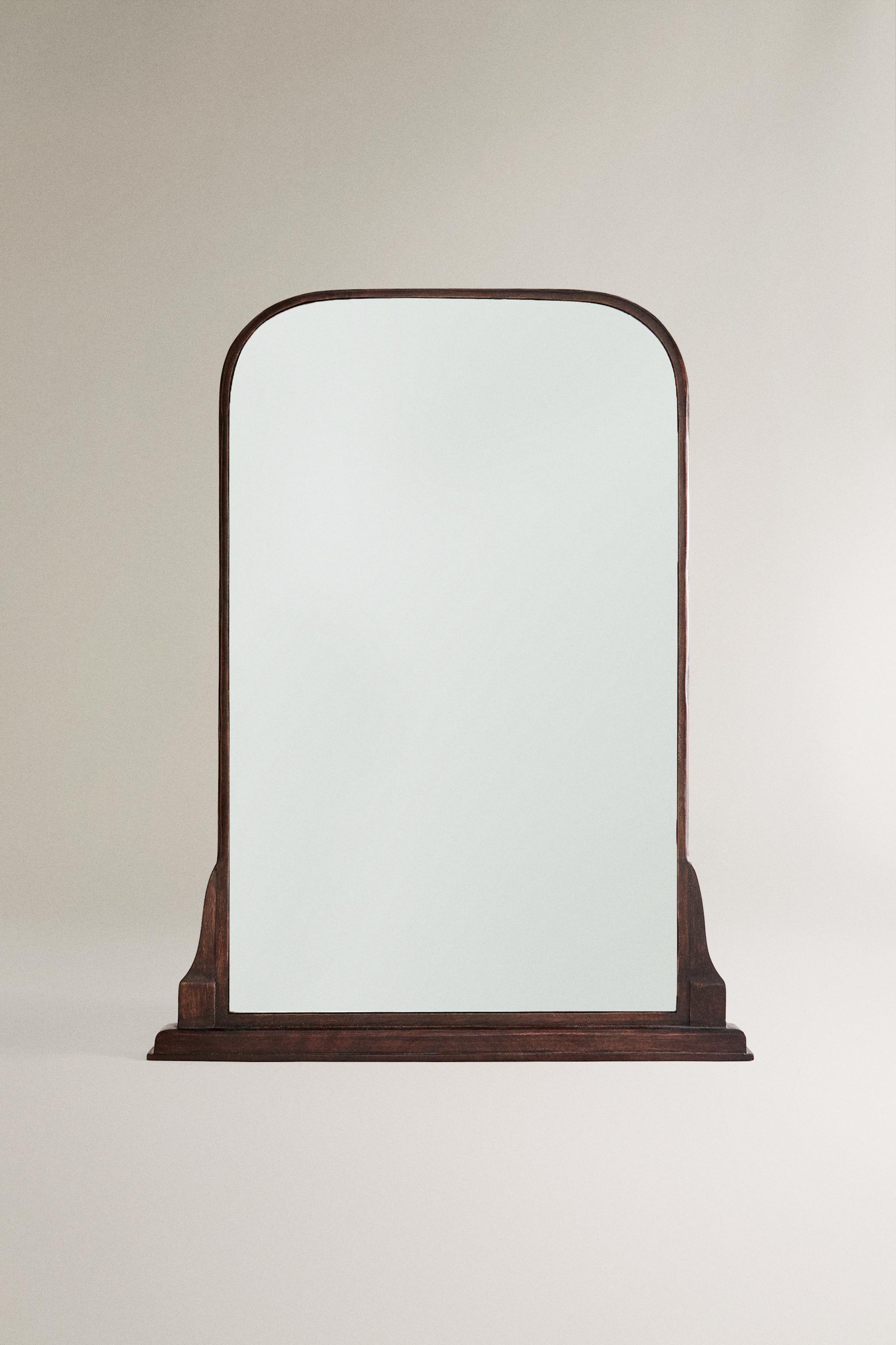 MIRROR WITH WOODEN FRAME