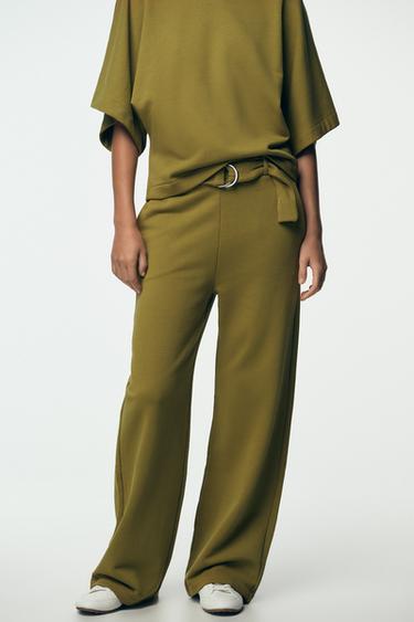 RUSTIC SHORT SLEEVE SWEATSHIRT - Olive green by Zara - Image 2