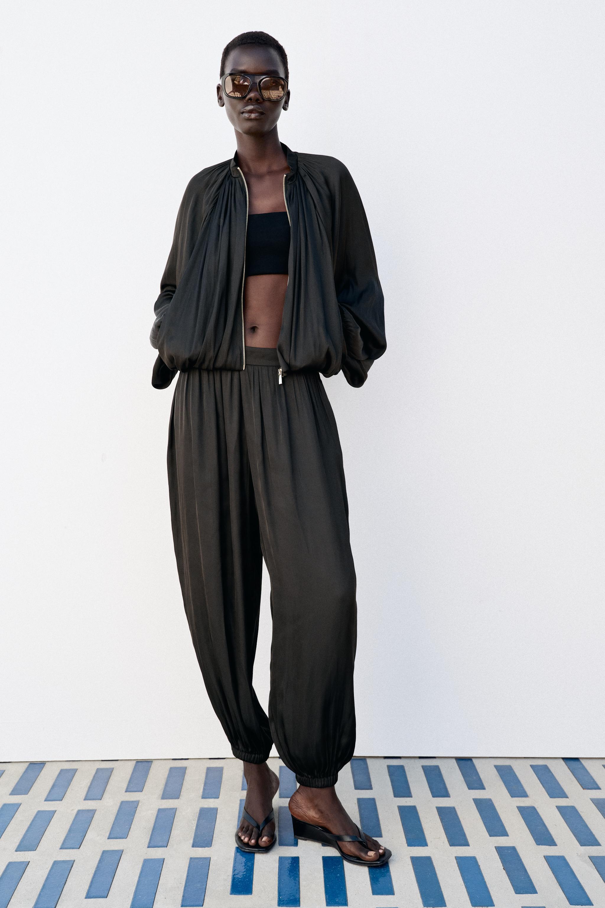 SATIN EFFECT BOMBER JACKET