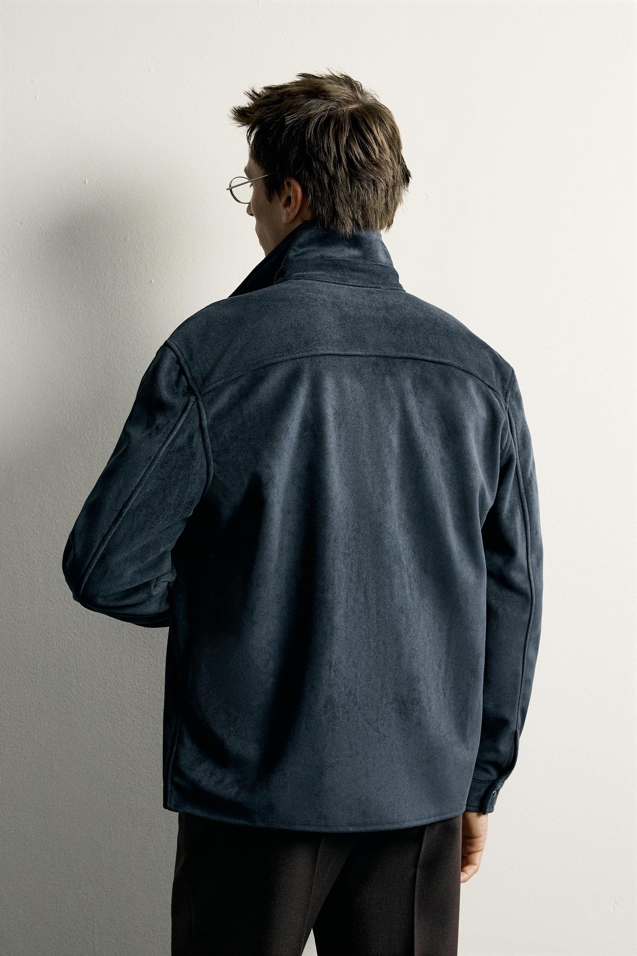 FAUX SUEDE OVERSHIRT