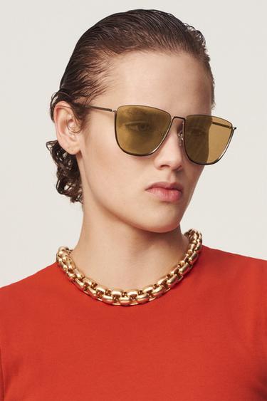 LUNETTES DE SOLEIL MÉTALLIQUES CARRÉES - THE ITEM ZARA WOMAN - Doré de Zara - Image 1