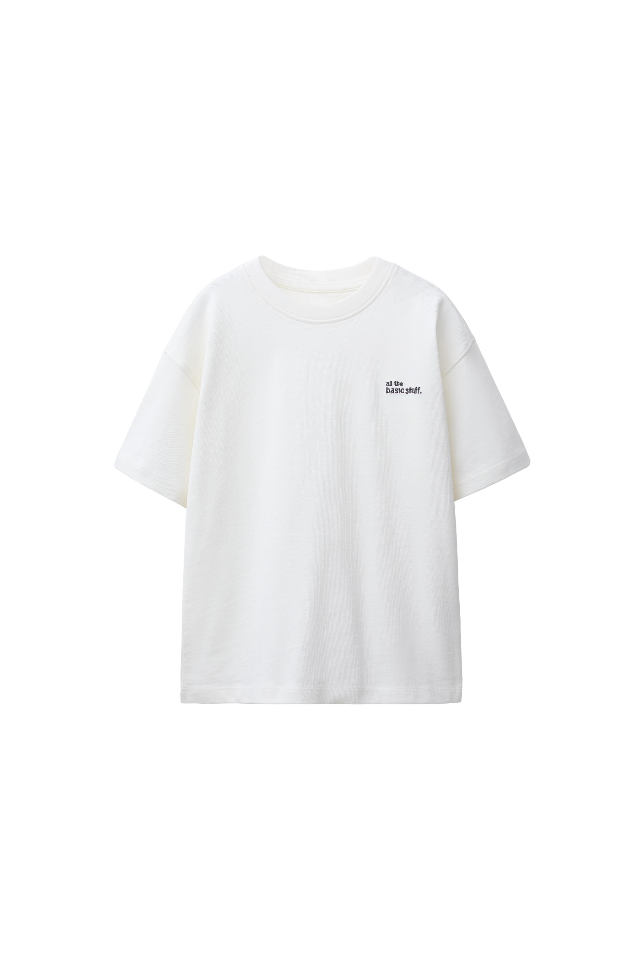 HEAVYWEIGHT EMBROIDERED TEXT T-SHIRT
