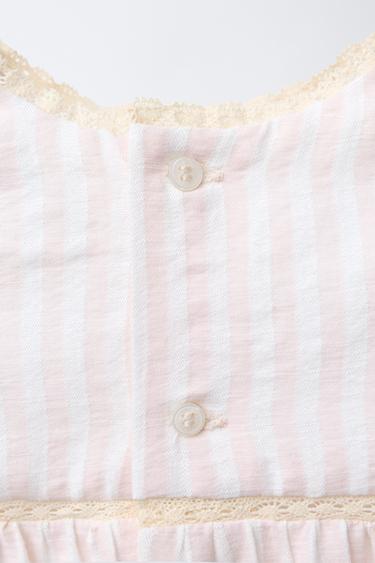 SEERSUCKER STRIPE LACE SHIRT AND BERMUDA SHORTS SET - Pale pink by Zara - Image 2