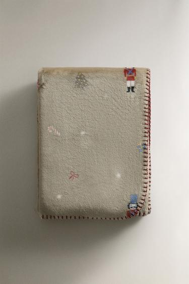 CHILDREN'S FLEECE CHRISTMAS NUTCRACKER BLANKET - Green by Zara - Image 3