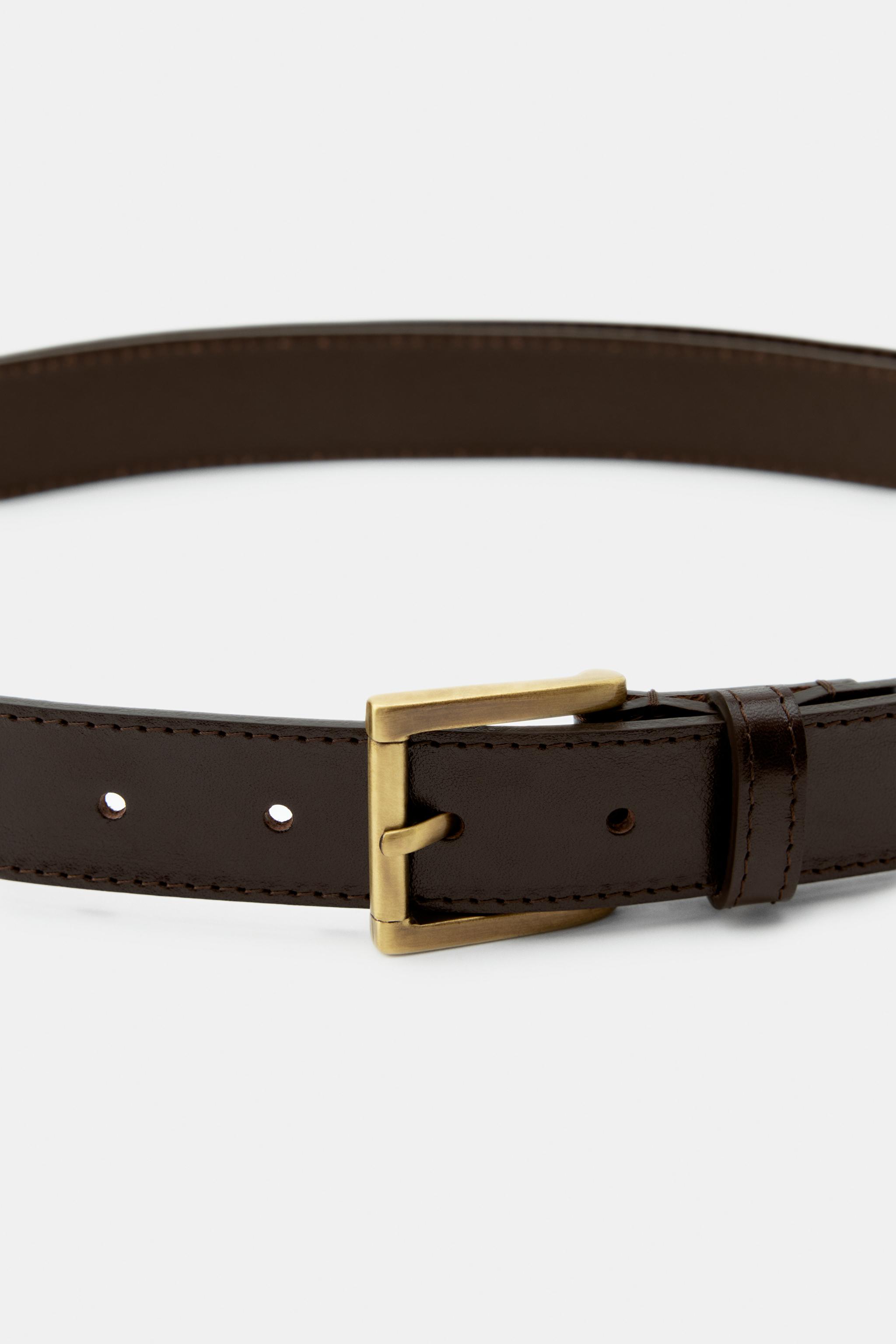 EXTRA LONG 100% LEATHER BELT - Brown | ZARA United States
