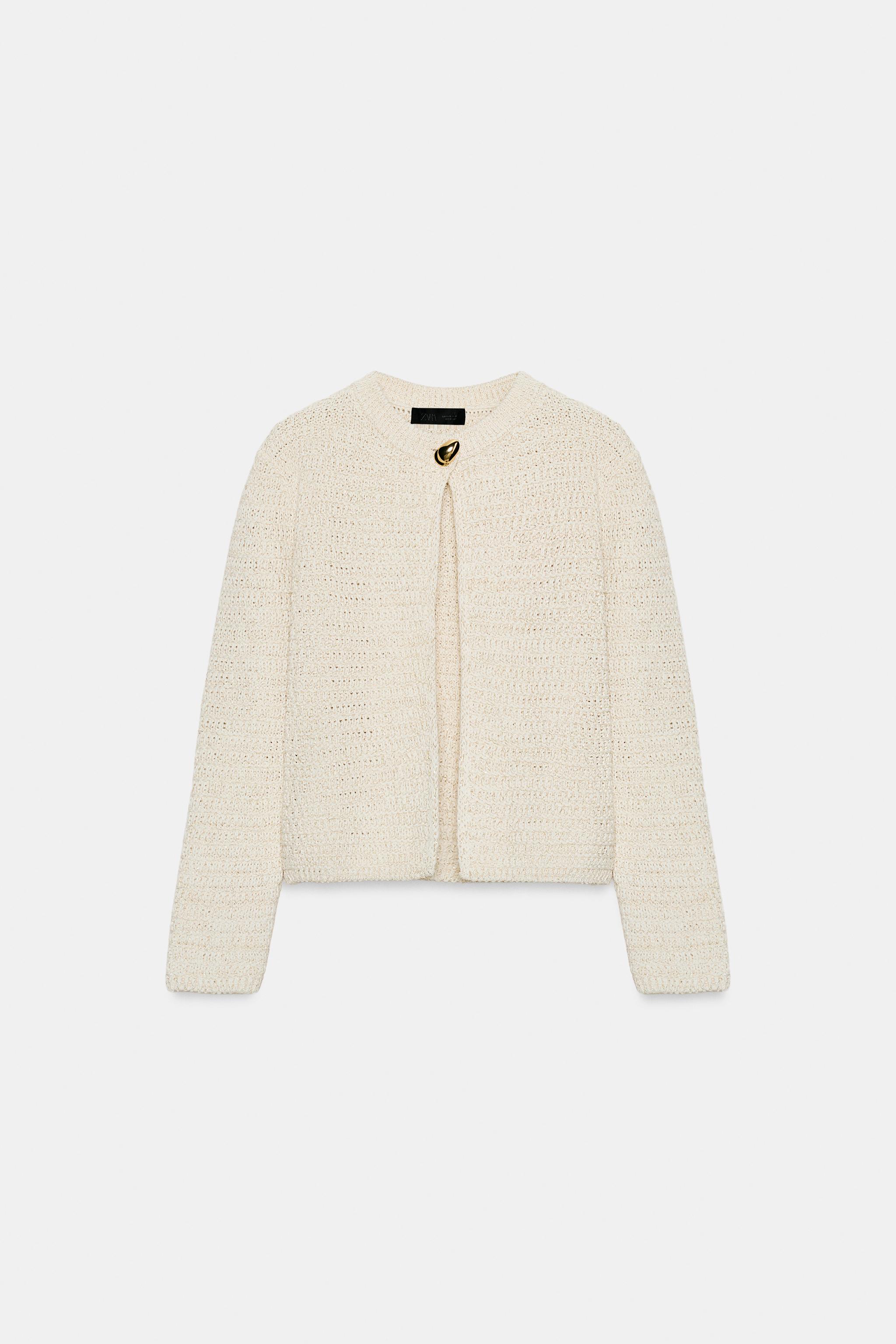 METALLIC THREAD CARDIGAN