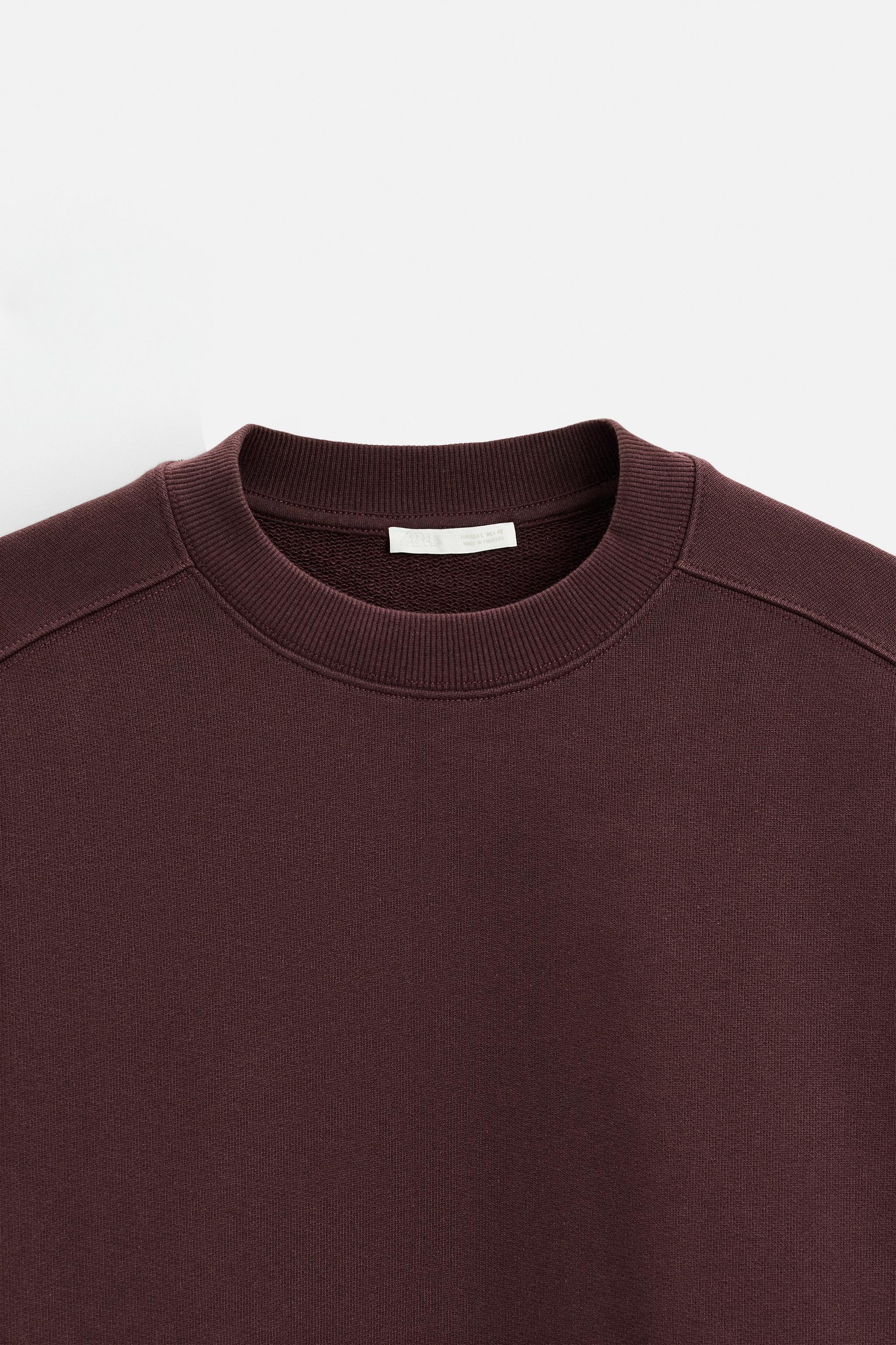 安心★関税込み★ZARA★CREW NECK SWEATSHIRT WITH POCKET CREW NECK SWEATSHIRT WITH POCKET - Earth | ZARA United Kingdom