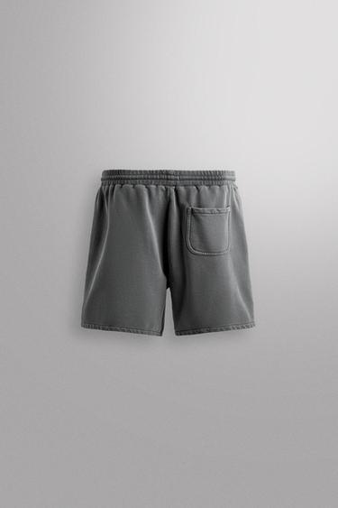 PANTALONES CORTOS JOGGER LAVADOS TRAINING - Gris / Azul de Zara