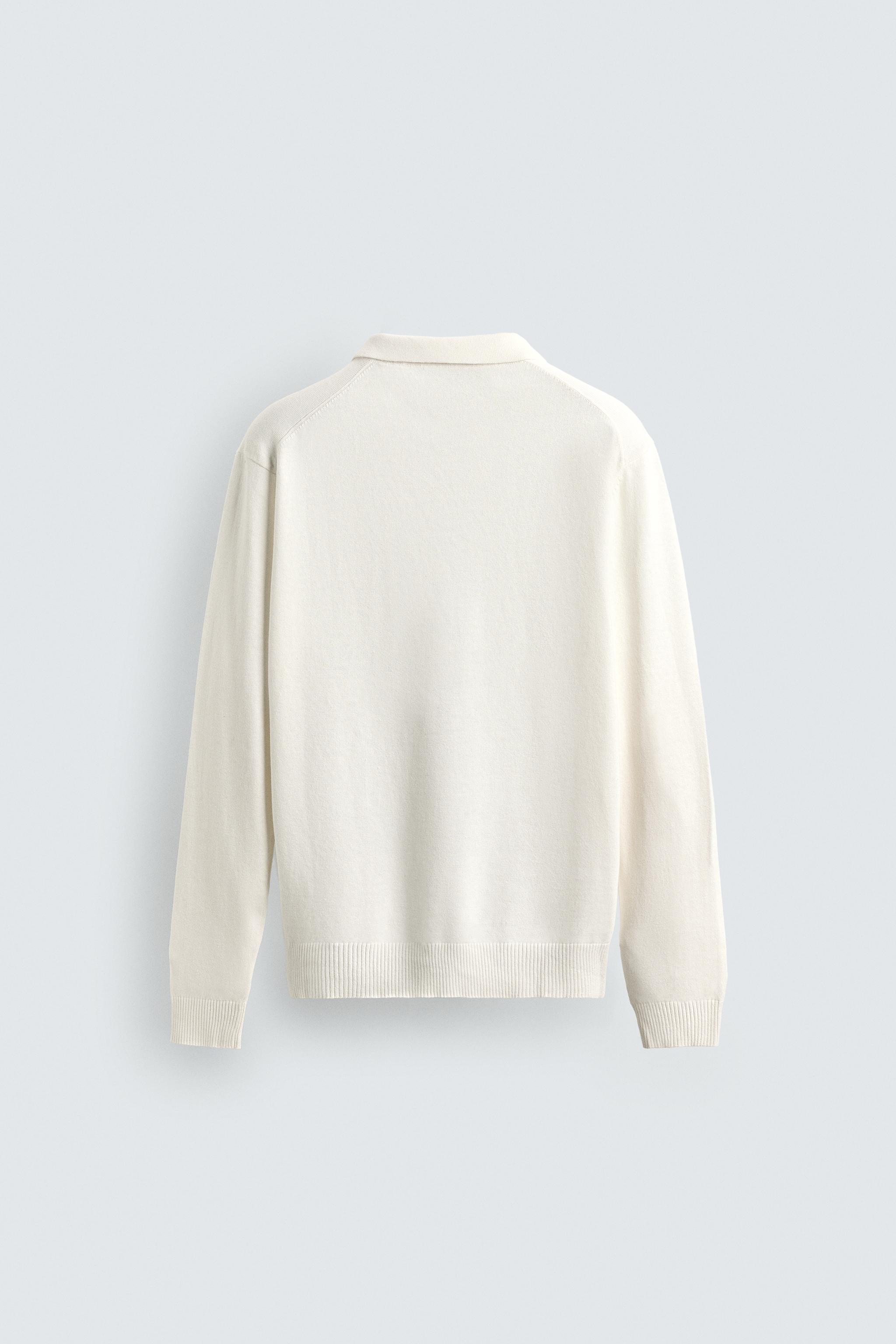 COTTON LINEN BLEND KNIT POLO SHIRT