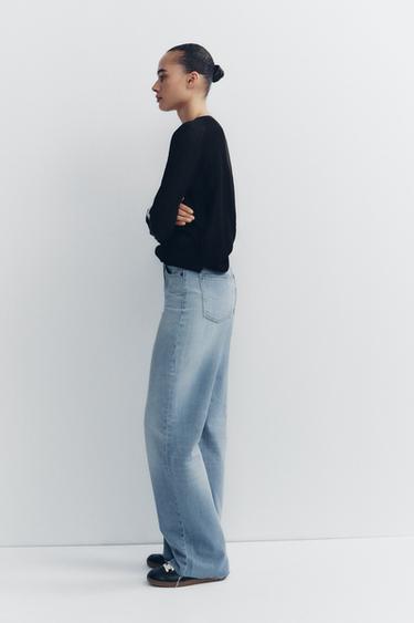 JEAN TRF COUPE LARGE TAILLE HAUTE - Bleu clair de Zara - Image 2