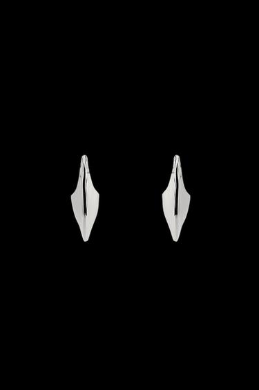 PENDIENTES METÁLICOS ARO IRREGULAR - Plata de Zara - Imagen 0