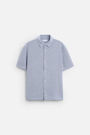 Zara 紋理襯衫 - 天藍色