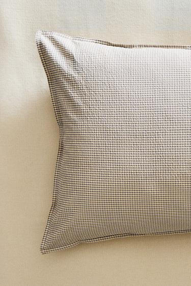 CHILDREN'S SEERSUCKER PILLOWCASE - Greyish by Zara
