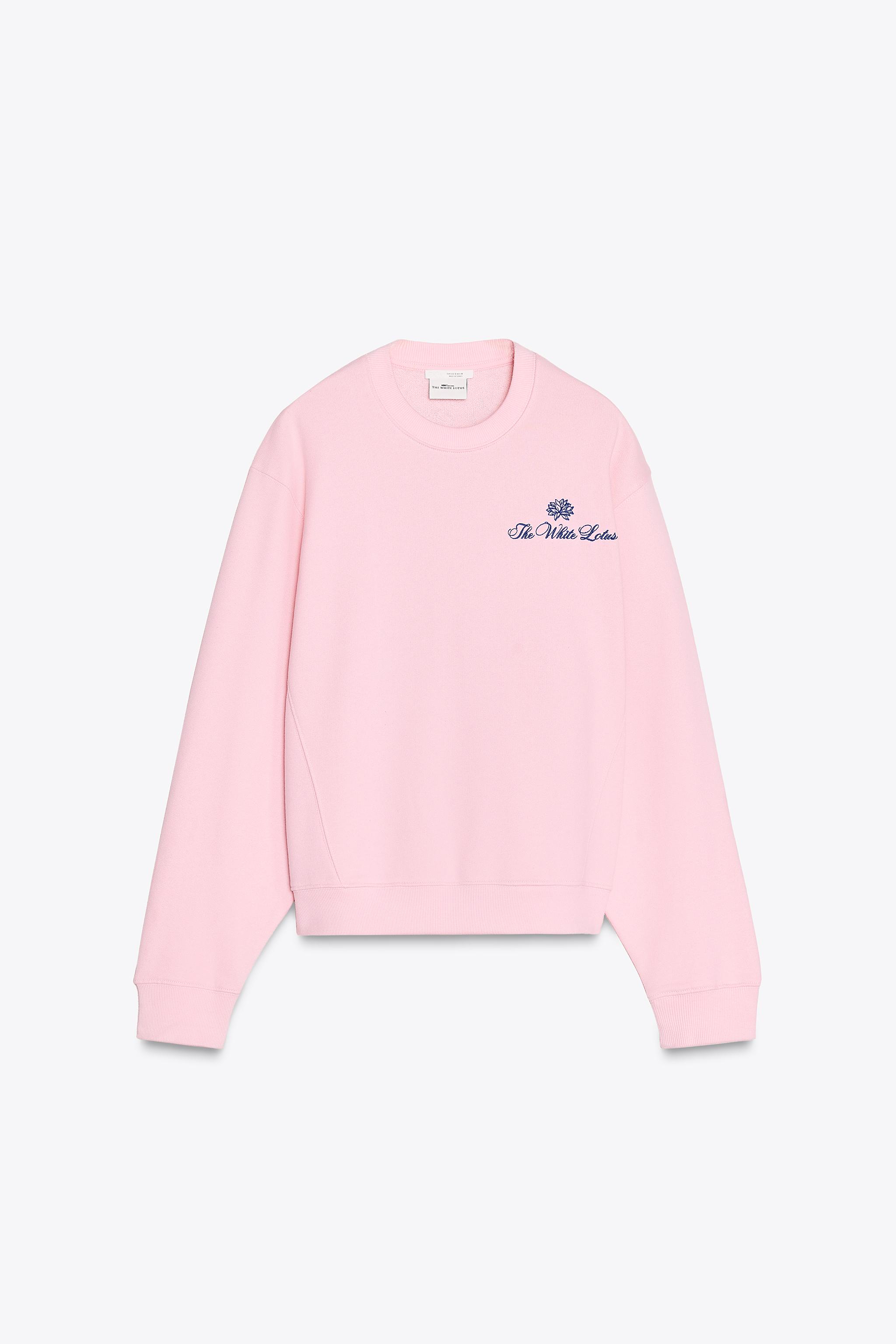 THE WHITE LOTUS FLEECE SWEATSHIRT - Pink | ZARA United States