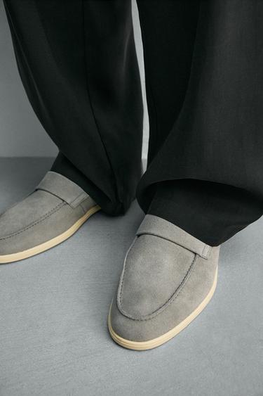 CASUAL LEATHER LOAFERS - Sky Blue by Zara - Image 2