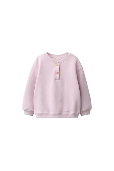 HENLEY SWEATSHIRT - Dusty mauve by Zara