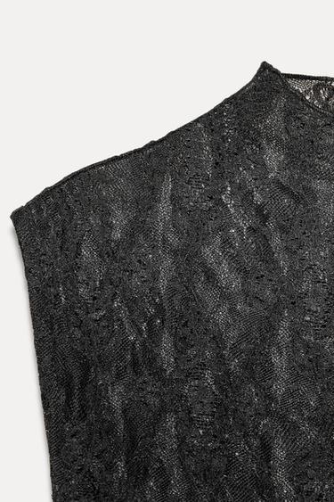 LACE TOP - Black by Zara - Image 3