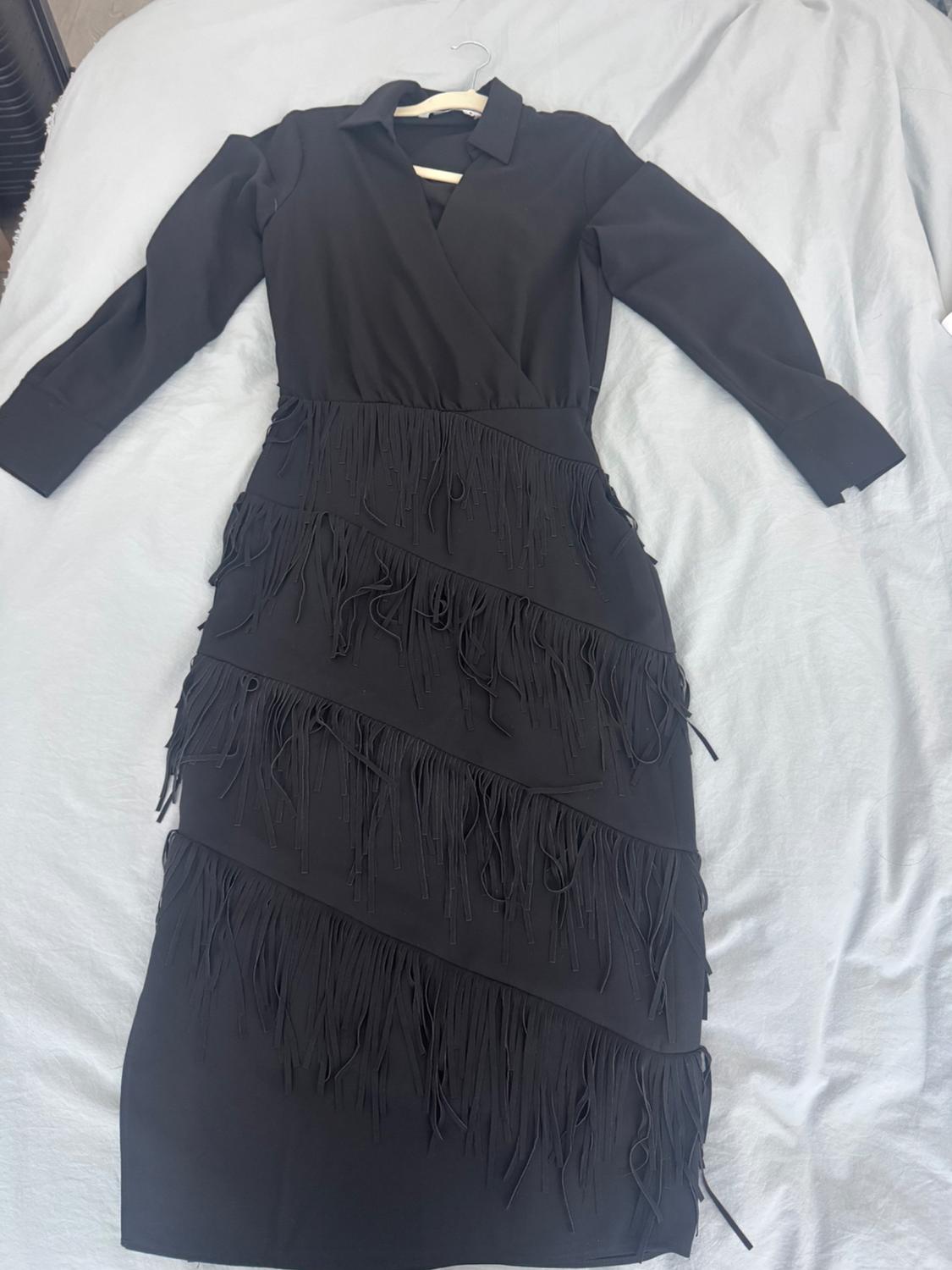 BLACK MIDI DRESS - Image 2