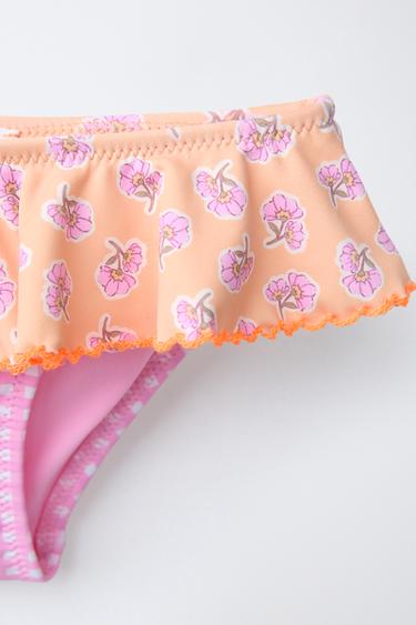 2-6 YEARS/ 2-PACK OF CHECK AND FLORAL SWIM BRIEFS - Pink by Zara - Image 3