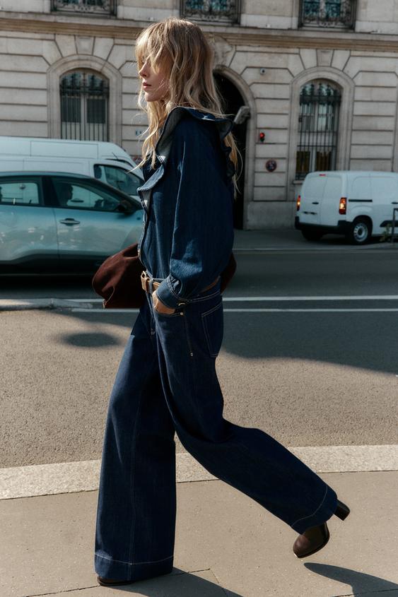 Z1975 DENIM RUFFLED SHIRT