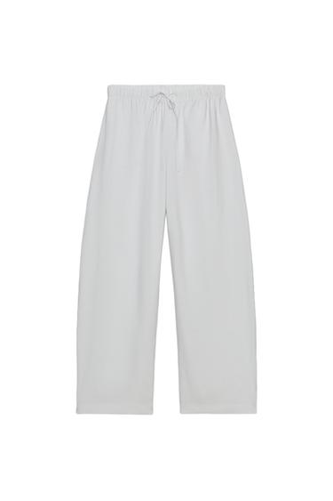 FLOWING TROUSERS - Blue grey by Zara
