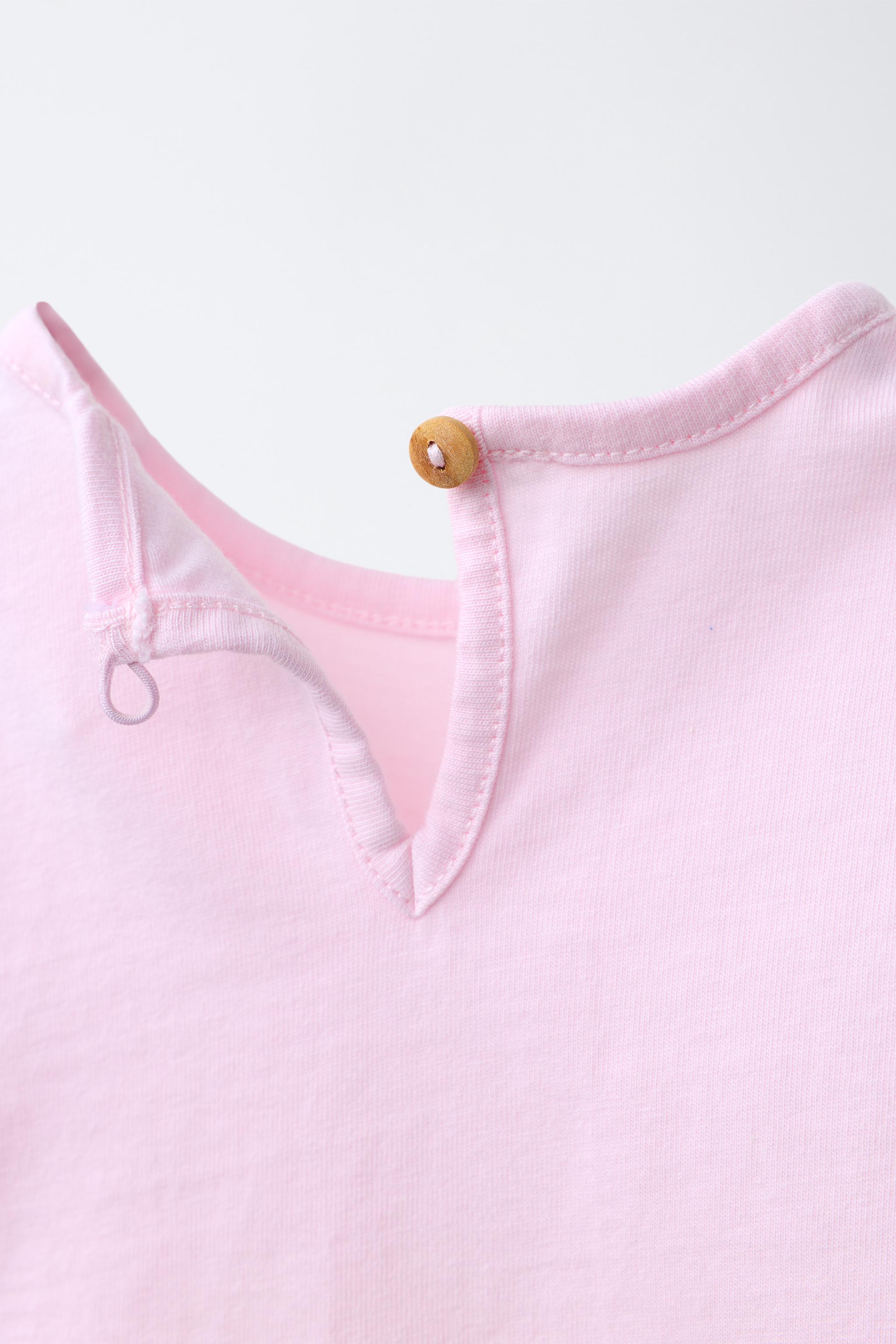 EMBROIDERED CHERRY T-SHIRT - Light pink | ZARA United States