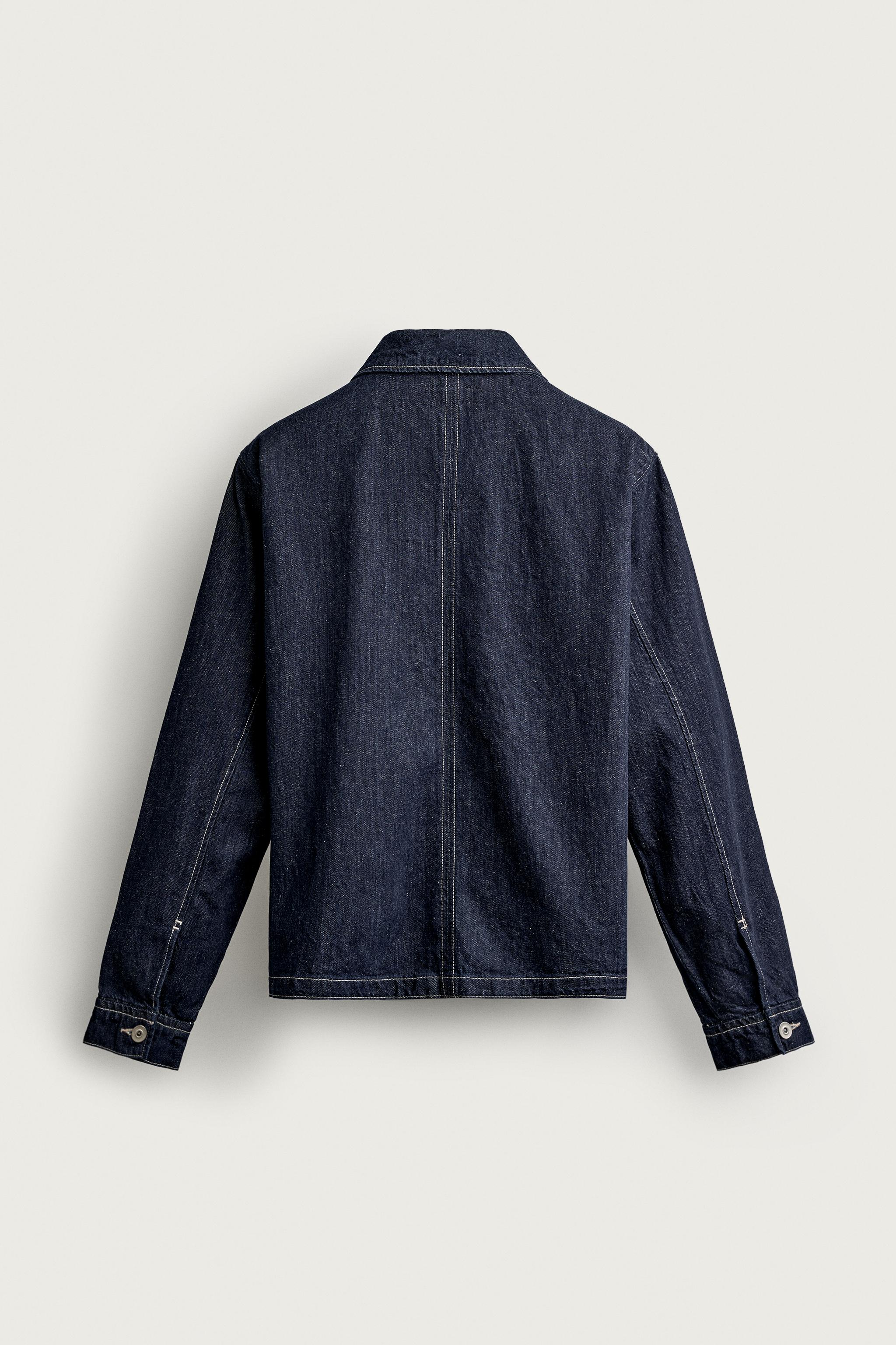 Zara FERMUARLI REGULAR FIT İNCE CEKET görsel 8
