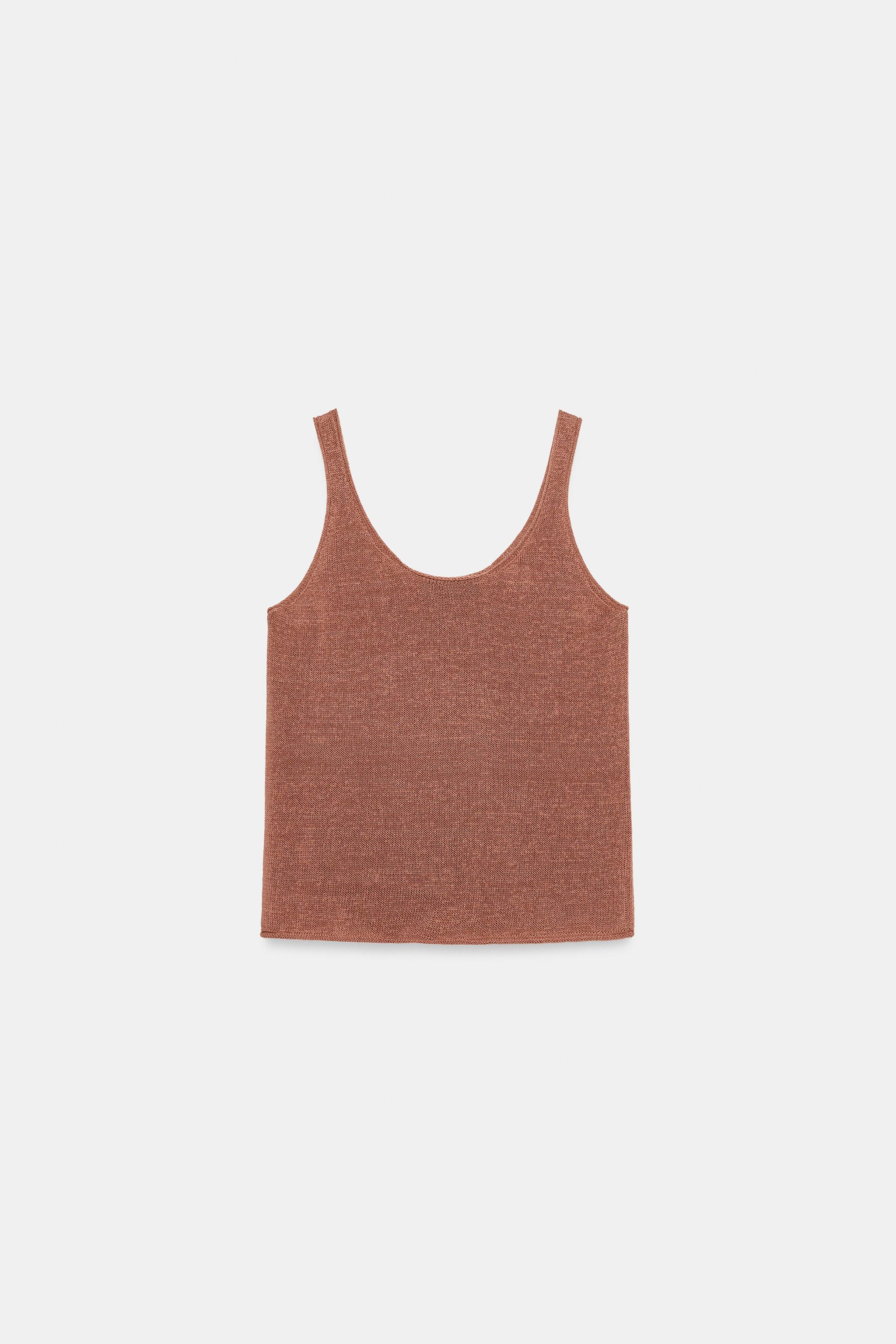 TOP EN MAILLE À BRETELLES