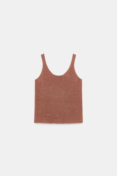 TOP EN MAILLE À BRETELLES - MARSALA de Zara - Image 4