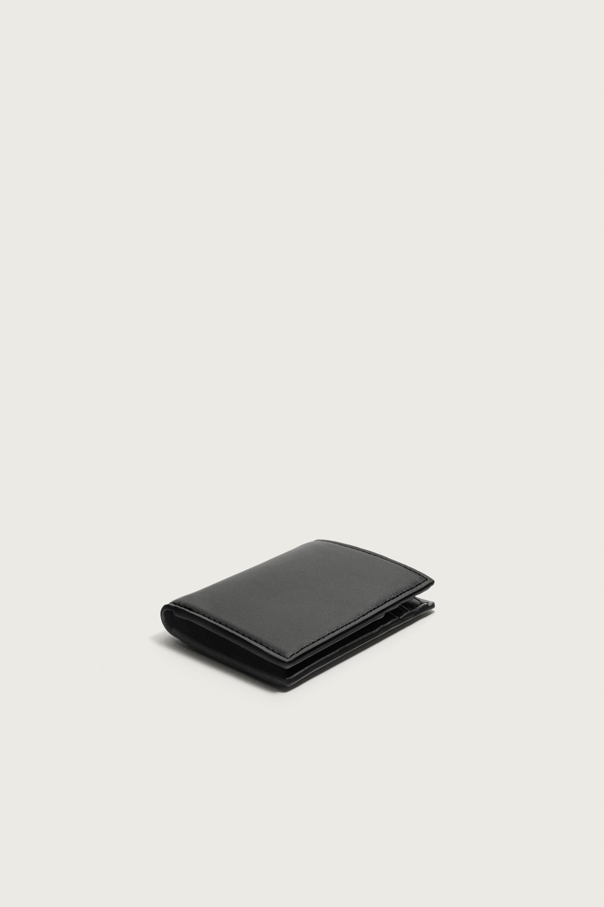 SMOOTH VERTICAL WALLET — Black (alternate view)