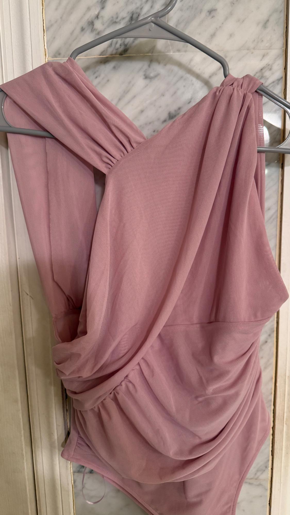 BODY TUL DRAPEADO ASIMÉTRICO