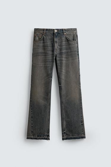 JEAN FLARE FIT - Bleu / Vert de Zara