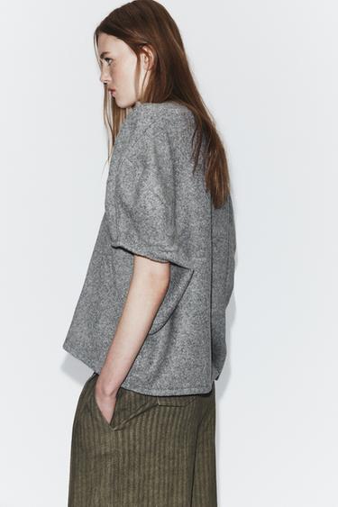 JERSEY AMPLIO PUNTO - Gris de Zara