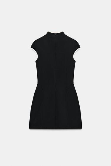 ROBE COURTE LISERÉS CONTRASTANTS - Noir de Zara - Image 6