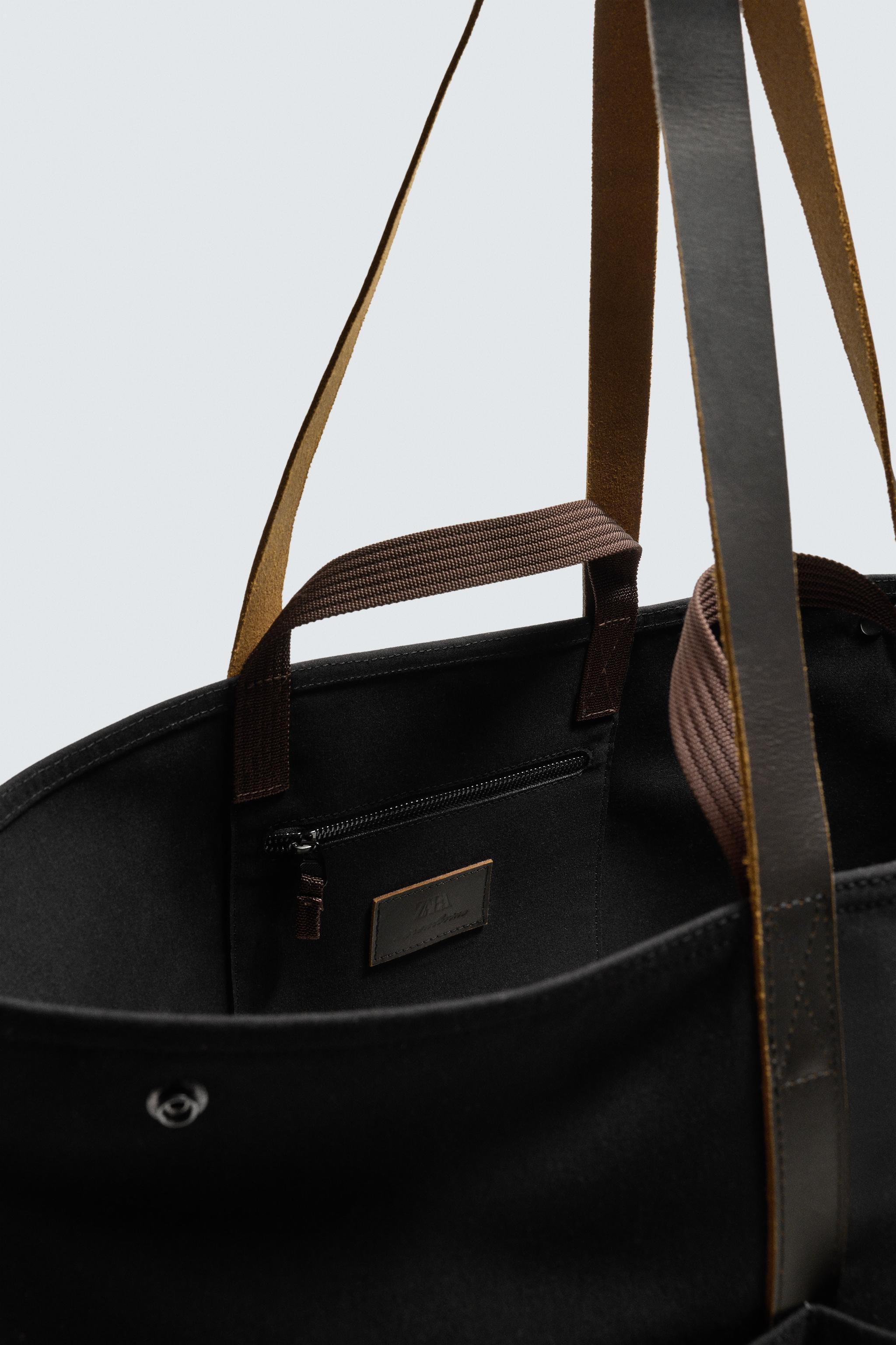 LEATHER DETAIL SHOPPER BAG AARON LEVINE X ZARA