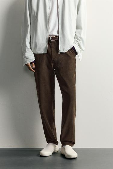 CARROT-FIT CORDUROY PANTS — Brown 2