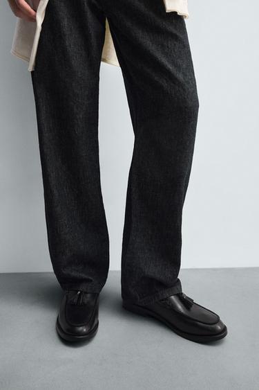 Zara DRESS TASSEL LOAFERS - Black - Image 0