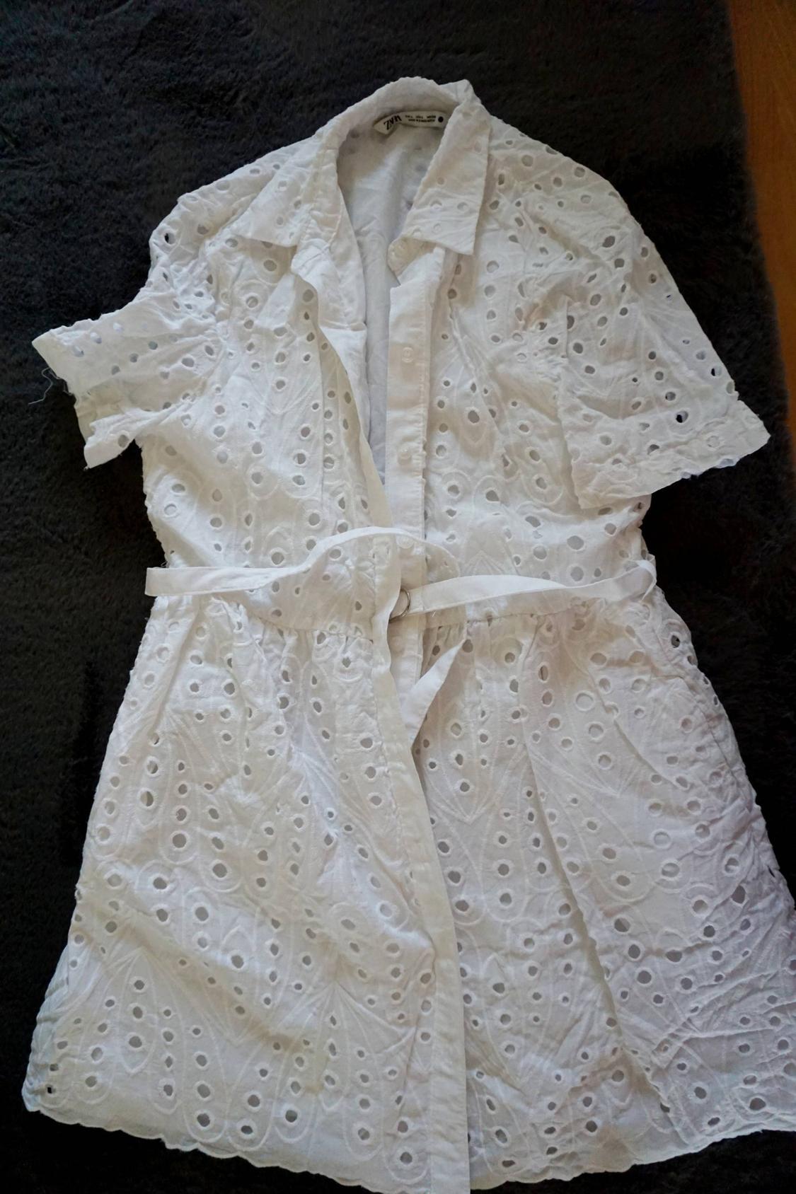 ZW COLLECTION SHORT DRESS WITH CUTWORK EMBROIDERY - Image 6