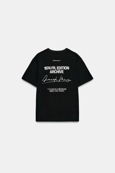 T-SHIRT INSCRIPTION CONTRASTE - Noir de Zara - Image 3