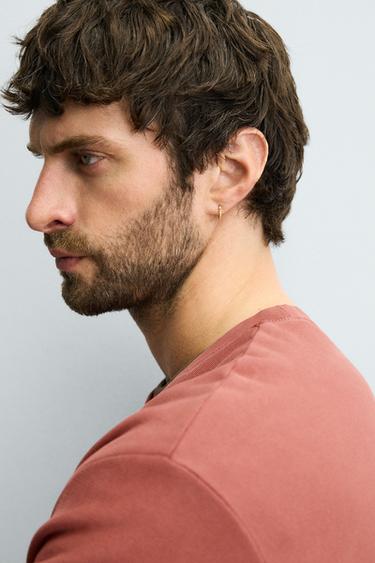 WASHED CREW NECK SWEATSHIRT - Mid-red by Zara - Image 4